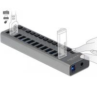 DeLOCK 63738 hub di interfaccia USB 3.2 Gen 1 (3.1 Gen 1) Type-B 5000 Mbit/s Grigio
