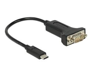 Delock 63908 Nero 0,15 m DB-9 28/24 1 pz Adattatore USB Type-C™ > 1 x DB9 RS-232