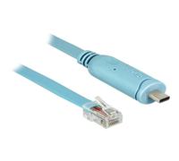DeLock Adaptor USB 2.0 Type C Male to 1x Serial RS-232 RJ45 Male 3.0 m Blue