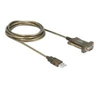 Delock 64073 Trasparente 2 m USB tipo A DB-9 Maschio Maschio Adapter USB 2.0