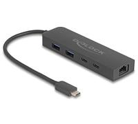 DeLOCK 64110 hub di interfaccia USB 3.2 Gen 2 (3.1 Gen 2) Type-C 10000 Mbit/s Nero