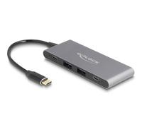 DeLOCK 64111 hub di interfaccia USB 3.2 Gen 2 (3.1 Gen 2) Type-C 10000 Mbit/s Grigio