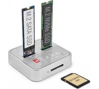 DeLOCK 64138 docking station per unità di archiviazione Argento
