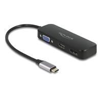 DeLOCK 64156 replicatore di porte e docking station per notebook Cablato Thunderbolt 3 Nero