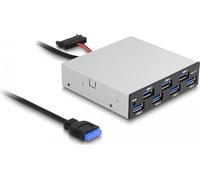 DeLOCK 64207 hub di interfaccia 5000 Mbit/s Nero, Grigio