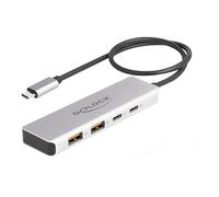 DELOCK 64230 - Hub USB 3.1 a 4 porte, 2x A, 2x C, alluminio, 35 cm