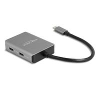 DeLOCK 64249 hub di interfaccia USB Tipo-C 10000 Mbit/s Nero, Grigio