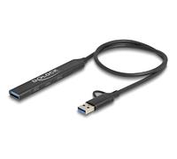 DeLOCK 64272 hub di interfaccia USB 3.2 Gen 1 (3.1 Gen 1) Type-C 5000 Mbit/s Nero