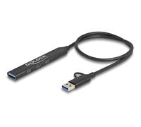DeLOCK 64272 hub di interfaccia USB 3.2 Gen 1 (3.1 Gen 1) Type-C 5000 Mbit/s Nero
