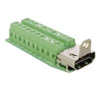Delock 65168 Connettore HDMI Presa verticale Numero Poli (num): 20 Argento 1