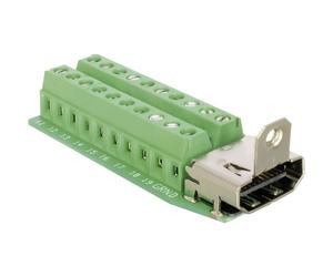 Delock 65168 Connettore HDMI Presa verticale Numero Poli (num): 20 Argento 1