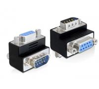 DeLock 65264 Adaptor Sub-D 9Pin St/Bu 90 ° Angled, black
