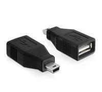 DeLOCK 65277 adattatore per inversione del genere dei cavi mini USB USB 2.0-A Nero