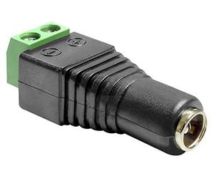 Delock 65421 - Blocco terminale a 2 pin, DC 2,1 x 5,5 mm, 4 pezzi