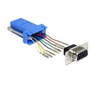 DELOCK 65430 - Adattatore da presa Sub-D a 9 pin a presa RJ45 Kit di montaggio