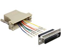 DeLOCK 65433 cavo di interfaccia e adattatore Sub-D 25p RJ45 Nero, Grigio, Argento