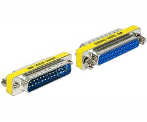 DeLOCK 65484 Cambiamento di tipo di cavo D-Sub 25 Blu, Argento - Nouvo