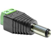 DeLOCK 65487 Adattatore DC 5,5x2,5mm Connettore> Morsettiera 2 Pin, Nero/Verde