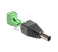 DeLOCK 65488 cavo di interfaccia e adattatore DC 2.5 x 5.5 mm 2p Nero, Verde, Argento