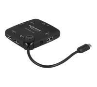 DELOCK 65529 - Lettore di schede OTG + hub a 3 porte