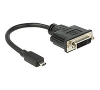 Delock 65563 0,2 m DVI-D Micro-HDMI Femmina Maschio Nero Adapter HDMI Micro-D