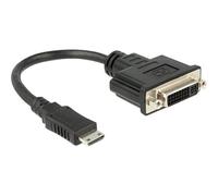 Delock 65564 0,2 m HDMI Type C (Mini) DVI-D Maschio Femmina Nero Adattatore Mini