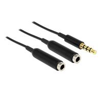 Delock 65575 Jack Audio Cavo a Y [1x Spina jack da 3.5 mm - 2x Presa jack da 3