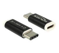 Delock 65678 USB 2.0-C USB 2.0 Micro-B Nero Bianco Adapter USB 2.0 Micro-B