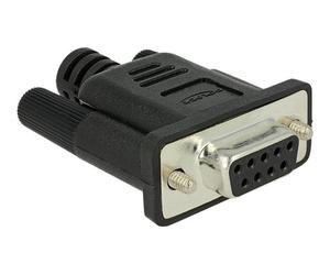 Delock 65843 RS-232 DB9 Nero Argento 34 mm 41 mm 15 mm 1 pezzo(i) Adapter RS-232