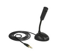 DELOCK 65872 Black Mobile phone/smartphone microphone Wired - Microphones (Mobile phone/smartphone microphone, -32 dB, 100-13000 Hz, Omnidirectional, 2200 Ω, Wired)