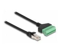 Delock 65975 RJ45 Cavo di rete, cavo patch CAT 6 U/UTP 0.30 m Nero, Verde non