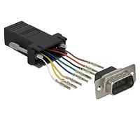 DeLOCK 66166 cavo di interfaccia e adattatore Sub-D Rj-45 Nero, Acciaio inossidabile