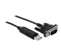 Delock 66282 Nero 1,8 m RS-232 USB tipo A Maschio Maschio 2.0 921.6 Kbps 1.8 m