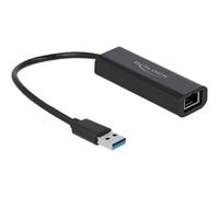 Delock 66299 Cablato USB Ethernet 5000 Mbit/s Nero Type-A 2.5 Gigabit LAN 0.15m