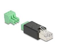 Delock 66607 RJ45 Rete Adattatore [1x Spina RJ45 - 1x Morsetto a vite] 0 m Nero