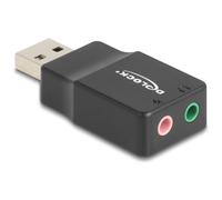 Delock Externe USB Soundkarte con USB-A Stecker auf 2 x Klinkenbuchse 66634