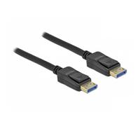 Delock 80262 DisplayPort Cavo Spina DisplayPort 2 m Nero UHD 10K, contatti con