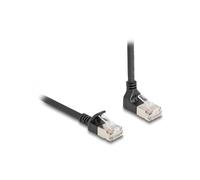 Delock 80285 RJ45 Cavo di rete, cavo patch CAT 6A S/FTP 0.25 m Nero 1 pz.