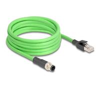 Delock Cavo M12 codificato D a 4 pin maschio per RJ45 maschio PUR 80429
