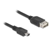 DeLOCK 81522 Cavo USB USB 2.0 0,2 m Mini-USB B USB A Nero