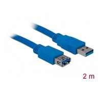 Delock 82539 Cavo USB USB 3.2 Gen1 Spina USB-A, Presa USB-A 2.00 m Blu contatti