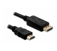 Delock 82586 HDMI Cavo Spina HDMI-A, Spina DisplayPort 1 m Nero intrecciato, c