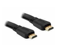 Delock 82672 HDMI Cavo Spina HDMI-A 5 m Nero piatto Cavo HDMI