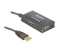 DELOCK 82748 - Cavo di prolunga USB 2.0, 10 m, attivo, hub a 4 porte