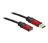 Delock 82755 Cavo USB USB 3.2 Gen1 Spina USB-A, Presa USB-A 5.00 m Rosso, Nero