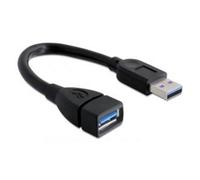 Delock 82776 Cavo USB USB 3.0 Spina USB-A, Presa USB-A 0.15 m Nero