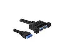 DELOCK 82941 - Cavo USB 3.0, prese cura a 2x USB 3.0 A presa, 0,45 m