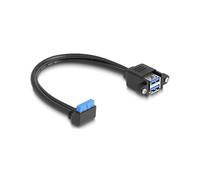 DeLOCK 83007 cavo USB 0,5 m USB 2.0 2 x USB A Nero