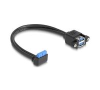 DeLOCK 83007 cavo USB 0,5 m USB 2.0 2 x USB A Nero