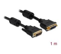 Delock 83106 DVI Prolunga Spina DVI-I 24+5pol. , Presa DVI-I 24+5pol. 1.00 m Ne